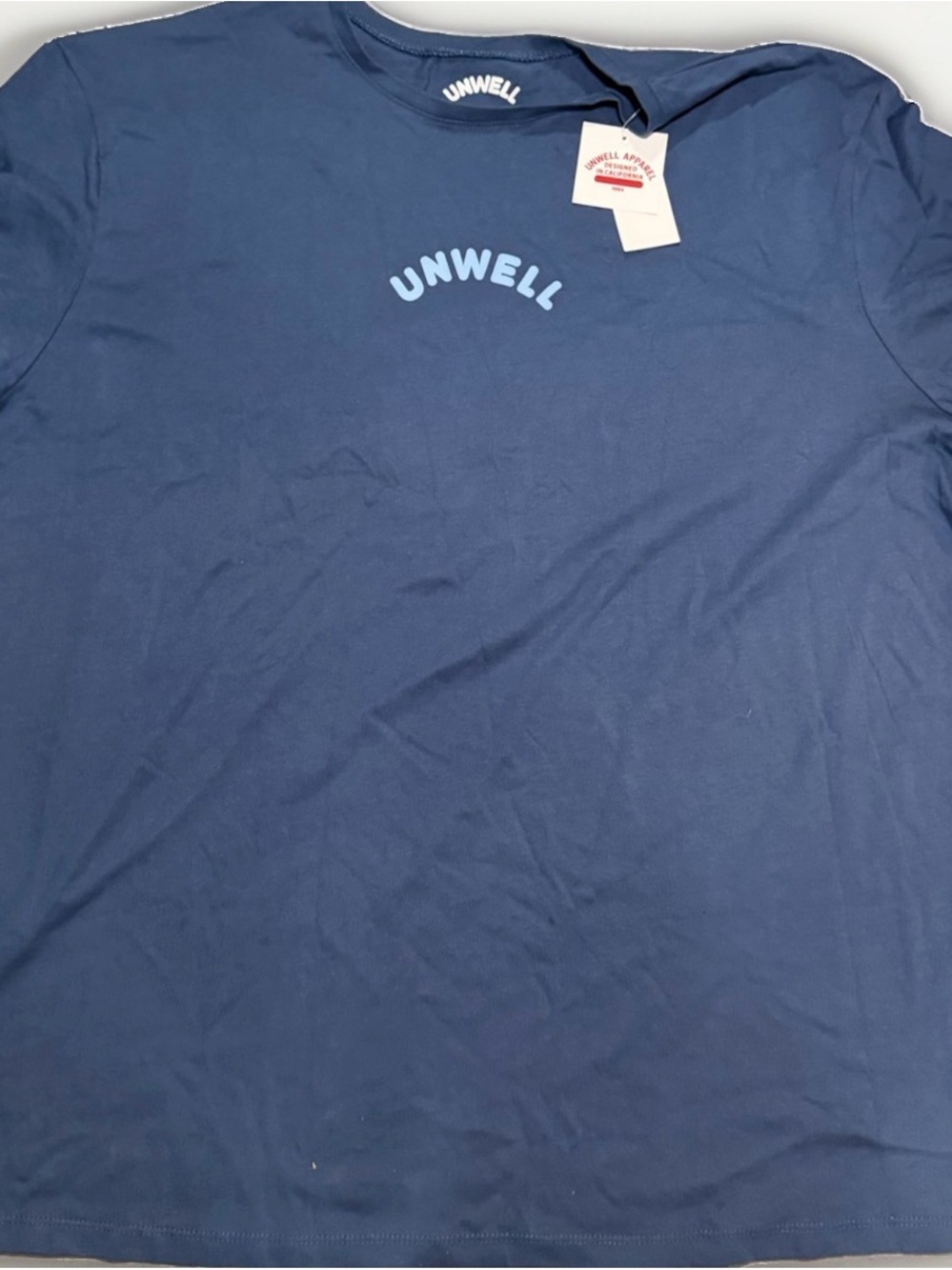 Unwell Navy Logo Short Sleeve Crew T-Shirt